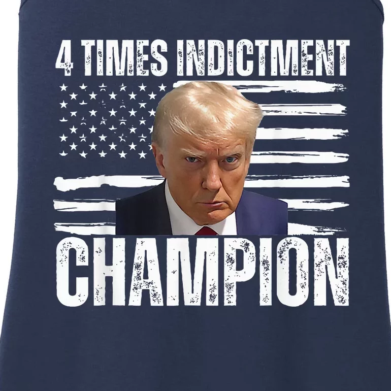 Trump 4 Time Indictment Champion Ladies Essential Tank