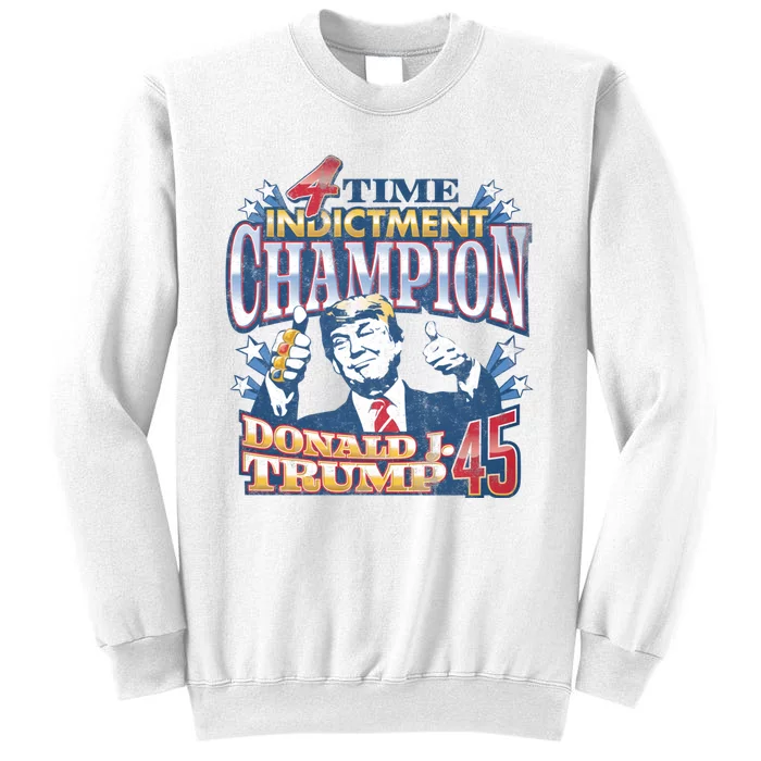 Trump 4 Time Indictment Champion Champ Not Guilty 2024 Sweatshirt