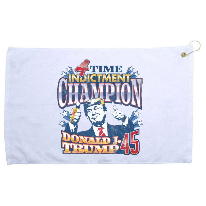 Trump 4 Time Indictment Champion Champ Not Guilty 2024 Grommeted Golf Towel