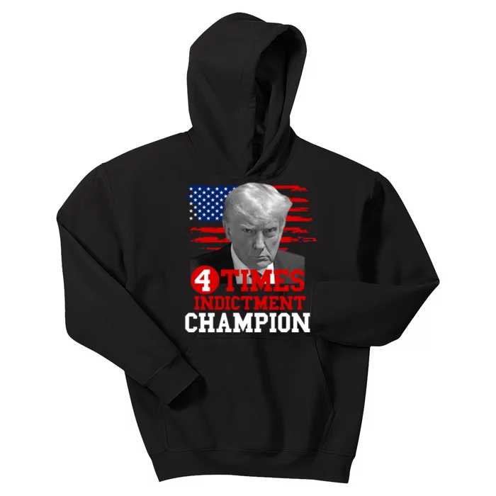 Trump 4 Time Indictment Champion Kids Hoodie