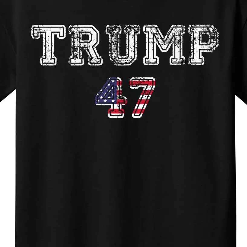 Trump 47 Trump Republican Kids T-Shirt