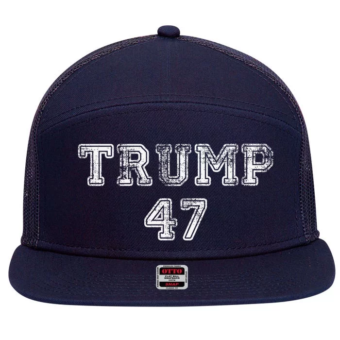 Trump 47 Trump Republican 7 Panel Mesh Trucker Snapback Hat