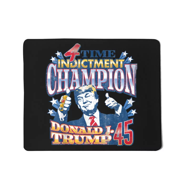 Trump 4 Time Indictment Champion Champ Not Guilty 2024 Mousepad