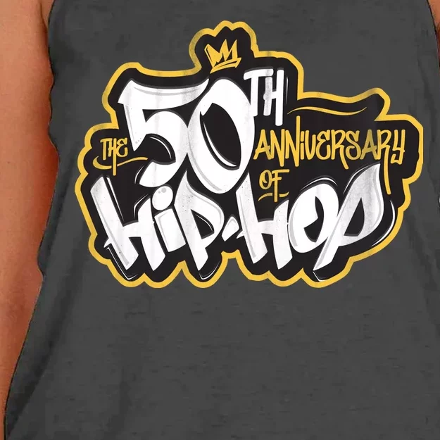 The 50th Anniversary Of Hip Hop Women's Knotted Racerback Tank