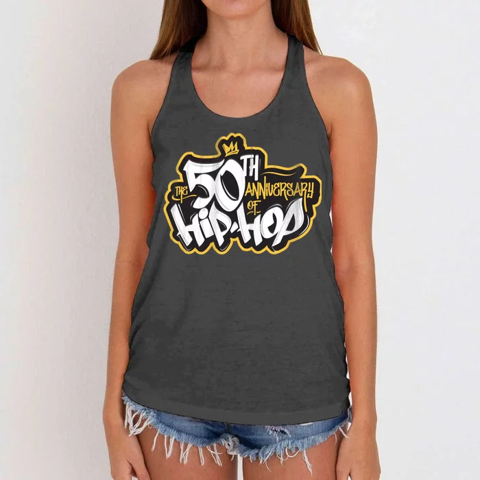 The 50th Anniversary Of Hip Hop Women's Knotted Racerback Tank