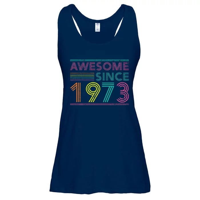 Turning 50 Birthday Decorations 50th BDay 1973 Birthday Love Ladies Essential Flowy Tank