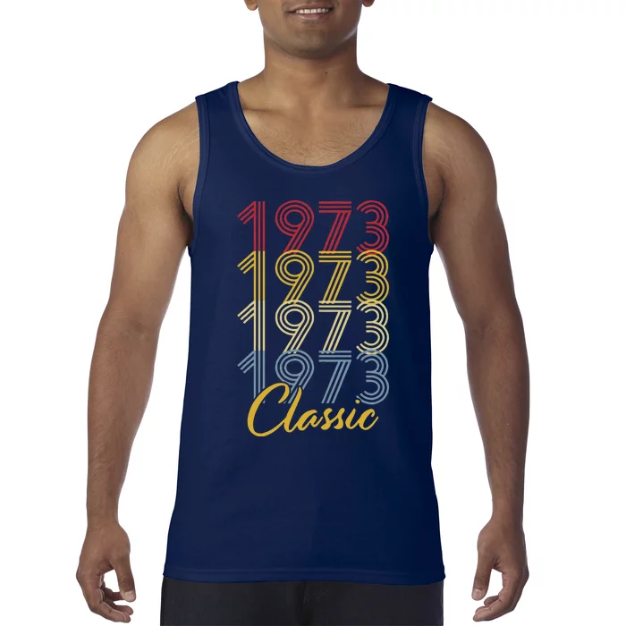 Turning 50 Birthday Decorations 50th BDay 1973 Birthday Tank Top