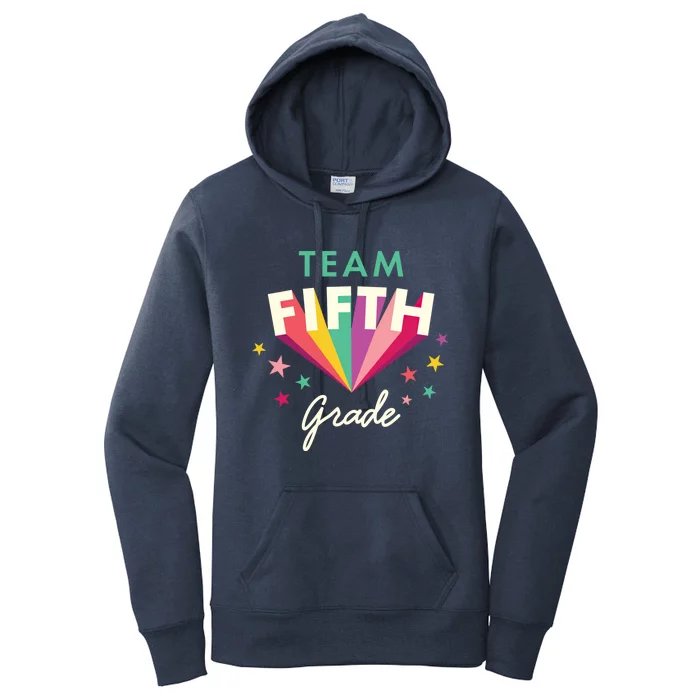 Team 5Th Fifth Grade Teacher Back To School Top Gift Women's Pullover Hoodie