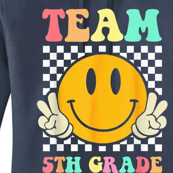 Team 5th Grade Squad Fifth Teacher Student Back To School Women's Pullover Hoodie