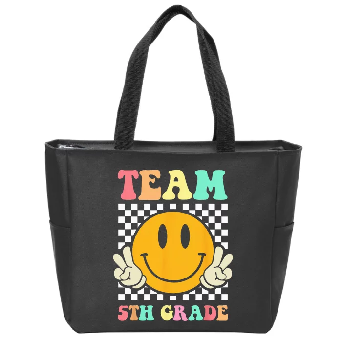 Team 5th Grade Squad Fifth Teacher Student Back To School Zip Tote Bag