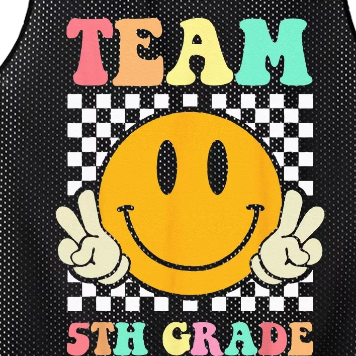 Team 5th Grade Squad Fifth Teacher Student Back To School Mesh Reversible Basketball Jersey Tank