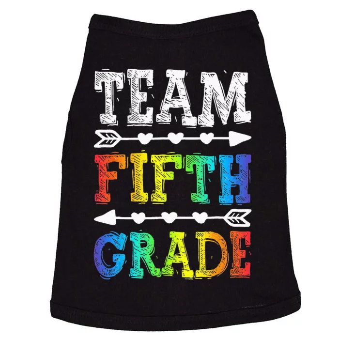 Team 5th Grade Teacher Back To School Doggie Tank