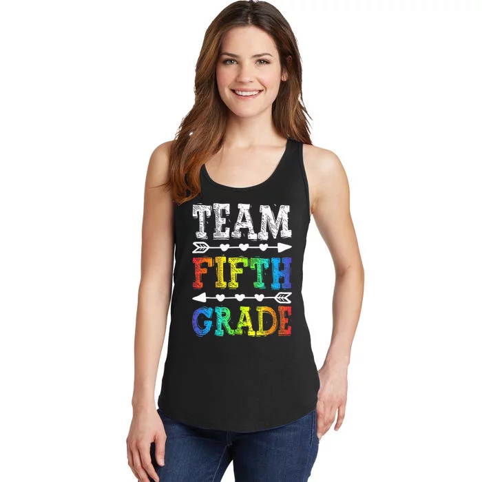 Team 5th Grade Teacher Back To School Ladies Essential Tank