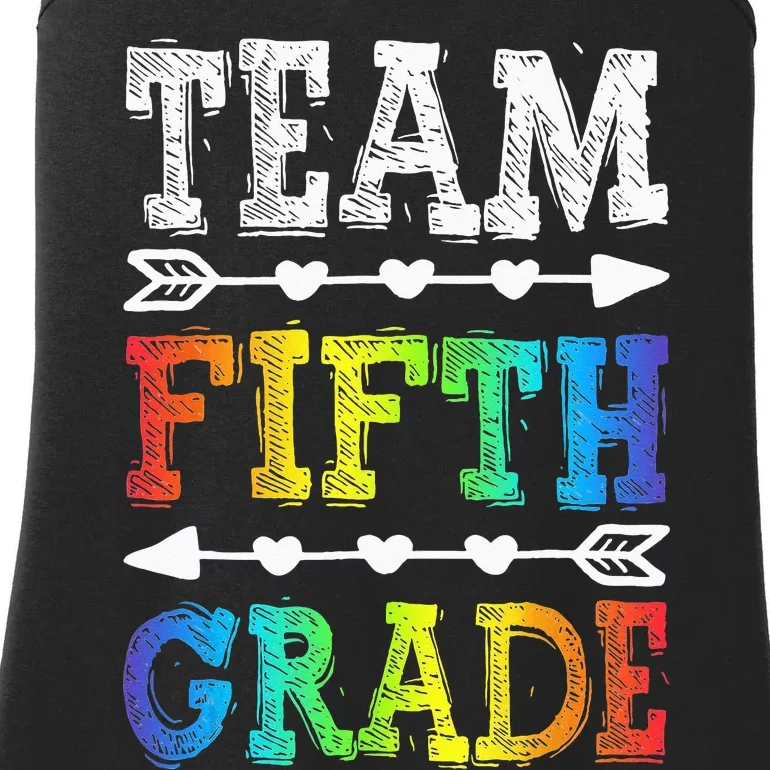 Team 5th Grade Teacher Back To School Ladies Essential Tank