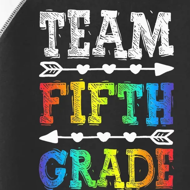 Team 5th Grade Teacher Back To School Toddler Fine Jersey T-Shirt