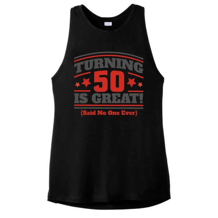 Turning 50 Is Great Funny Ladies Tri-Blend Wicking Tank