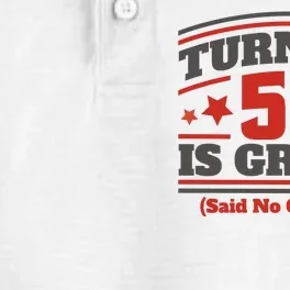 Turning 50 Is Great Funny Dry Zone Grid Performance Polo