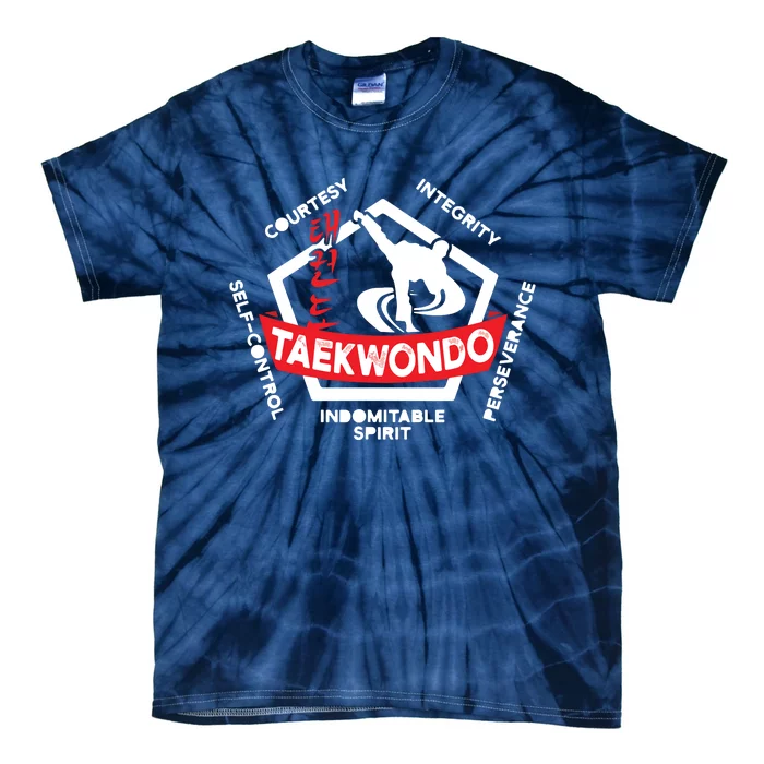 Taekwondo 5 Tenets Martial Arts ATA ITF Tae Kwon Do Gift Tie-Dye T-Shirt