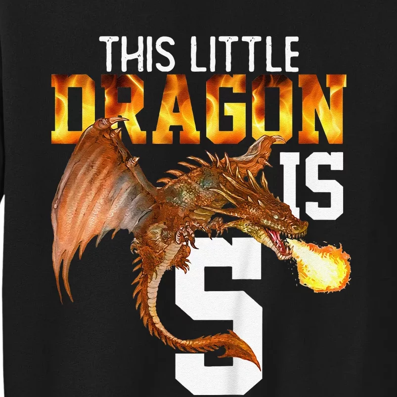 Turning 5 Year Old Birthday Gift Dragon 5th Bday Sweatshirt