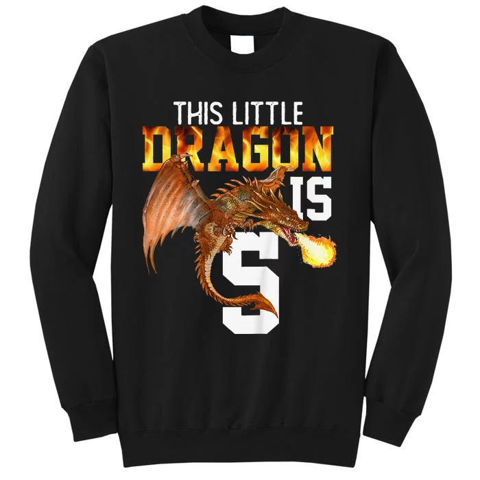 Turning 5 Year Old Birthday Gift Dragon 5th Bday Sweatshirt