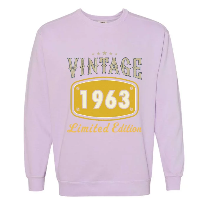 Turning 60 Birthday Decorations 60th BDay 1963 Birthday Cute Garment-Dyed Sweatshirt