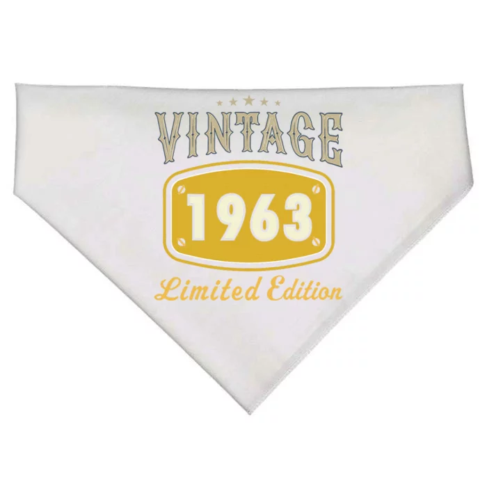 Turning 60 Birthday Decorations 60th BDay 1963 Birthday Cute USA-Made Doggie Bandana