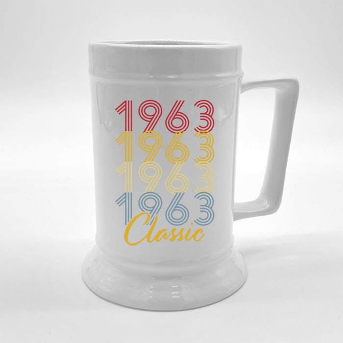 Turning 60 Birthday Decorations 60th BDay 1963 Birthday Front & Back Beer Stein