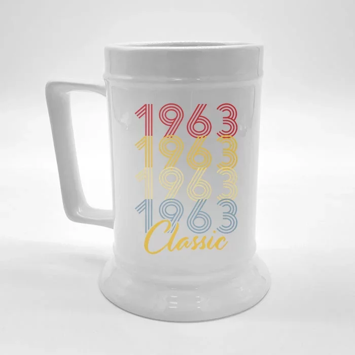 Turning 60 Birthday Decorations 60th BDay 1963 Birthday Front & Back Beer Stein