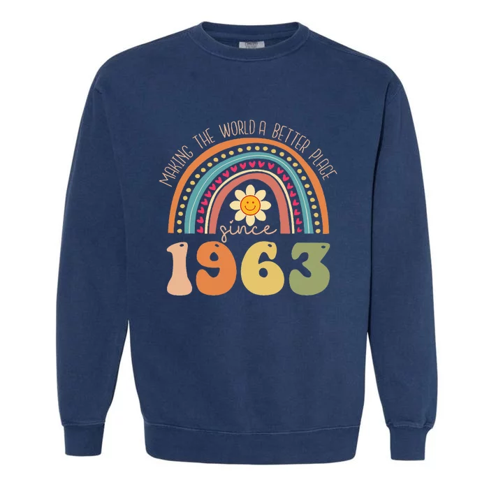 Turning 60 Retro 1963 60th birthday Garment-Dyed Sweatshirt