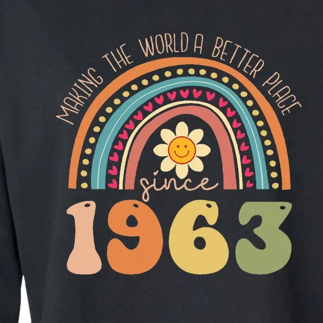 Turning 60 Retro 1963 60th birthday for Cropped Pullover Crew