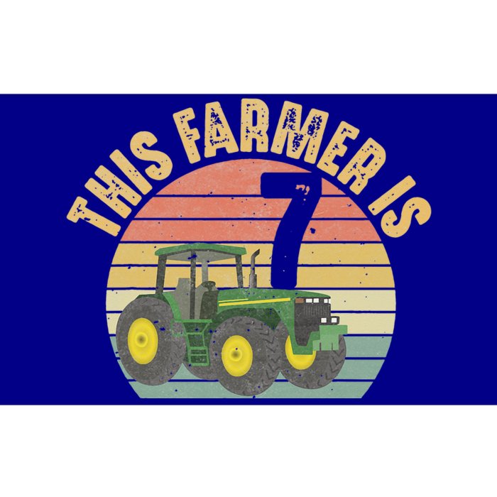 Tractor 7th Birthday 7 Year Old Farmer Farm Theme Bday Party Bumper Sticker