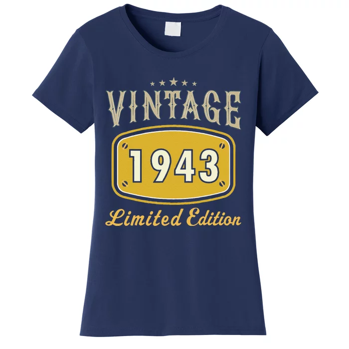 Turning 80 Birthday Decorations 80th BDay 1943 Birthday Cute Women's T-Shirt