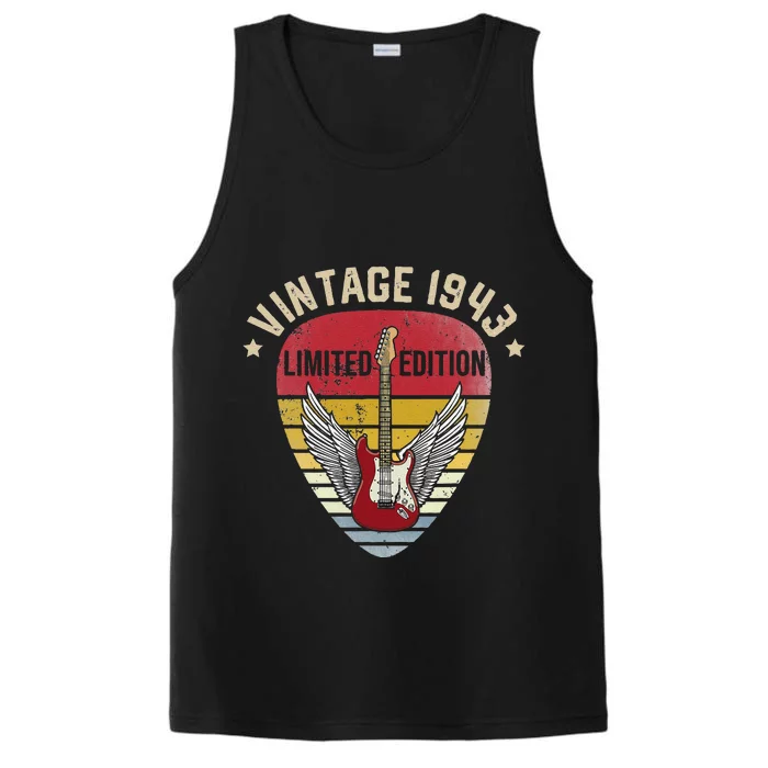 Turning 80 Birthday Decorations 80th BDay 1943 Birthday Love Performance Tank