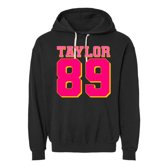 Taylor 89 Football Sports Music Fan Garment-Dyed Fleece Hoodie