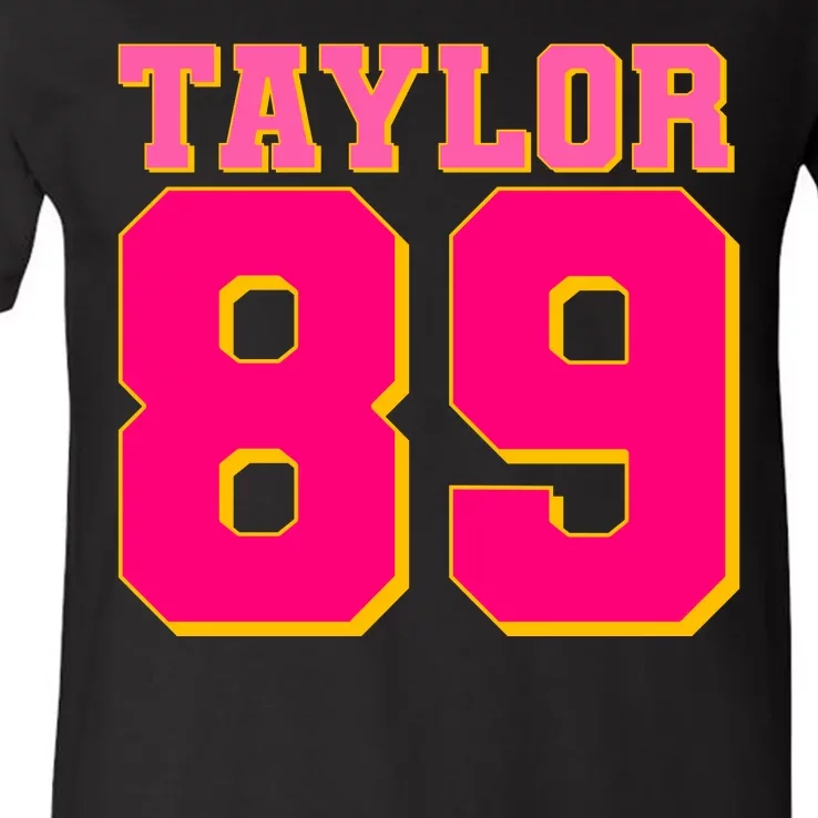 Taylor 89 Football Sports Music Fan V-Neck T-Shirt