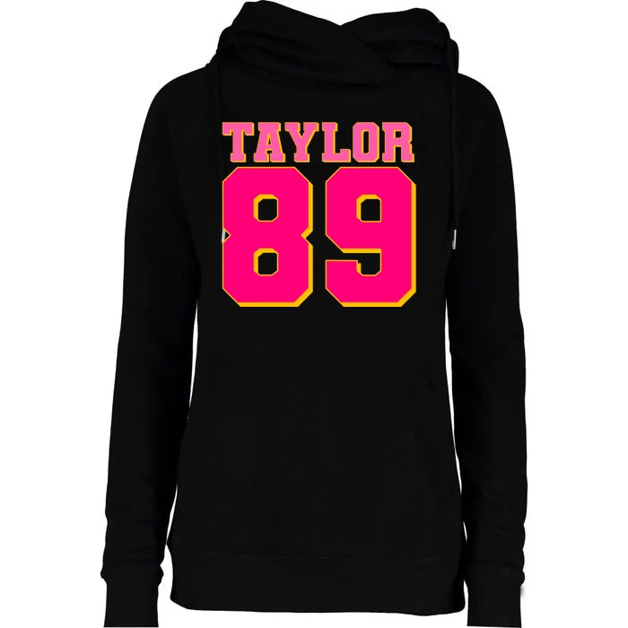 Taylor 89 Football Sports Music Fan Womens Funnel Neck Pullover Hood