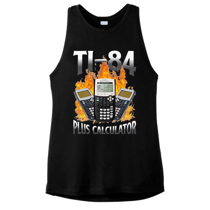 Ti 84 Plus Calculator Funny Math Teacher Ladies Tri-Blend Wicking Tank