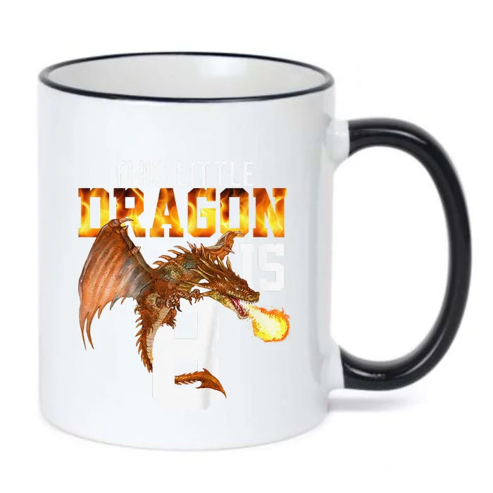 Turning 8 Year Old Birthday Gift Dragon 8th Bday Black Color Changing Mug