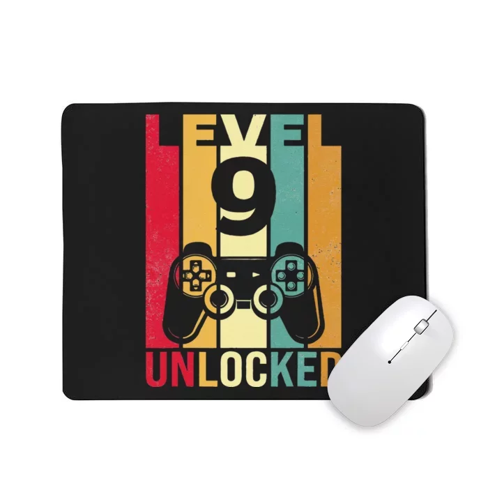 Ten 9yr 9 Birthday Son Funny Gamer 9th Years Old Mousepad