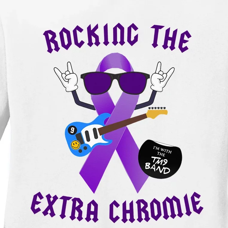 Trisomy 9 Awareness Day Rocking The Extra Chromie Chromosome Ladies Long Sleeve Shirt