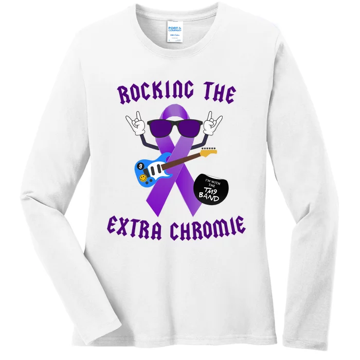 Trisomy 9 Awareness Day Rocking The Extra Chromie Chromosome Ladies Long Sleeve Shirt