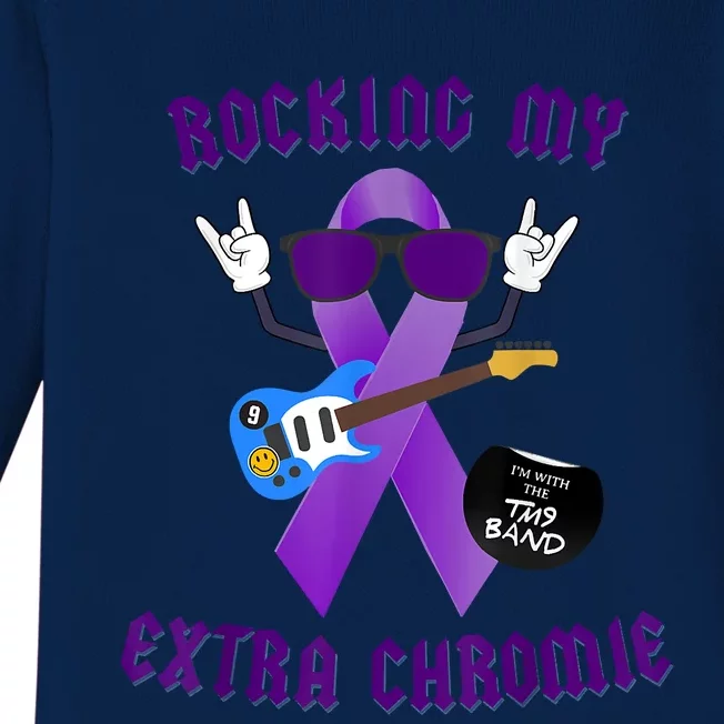 Trisomy 9 Awareness Day Rocking My Extra Chromie Chromosome Baby Long Sleeve Bodysuit