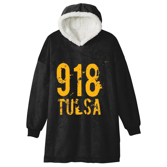 Tulsa 918 Area Code Oklahoma Hooded Wearable Blanket