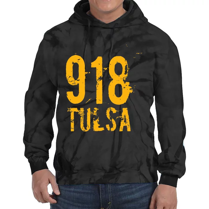 Tulsa 918 Area Code Oklahoma Tie Dye Hoodie