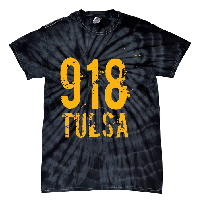 Tulsa 918 Area Code Oklahoma Tie-Dye T-Shirt