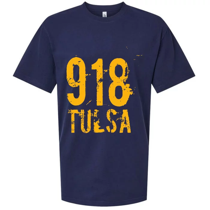 Tulsa 918 Area Code Oklahoma Sueded Cloud Jersey T-Shirt