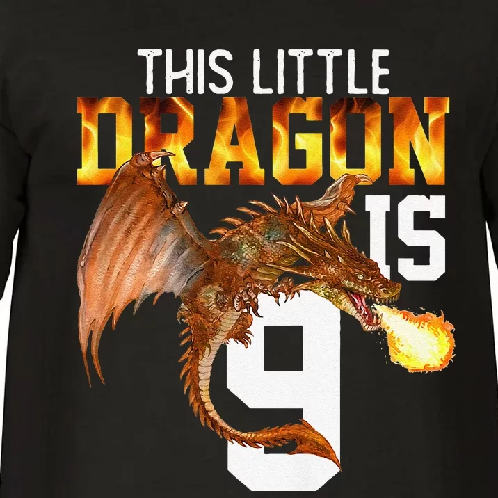 Turning 9 Year Old Birthday Gift Dragon 9th Bday Premium Comfort Colors T-Shirt