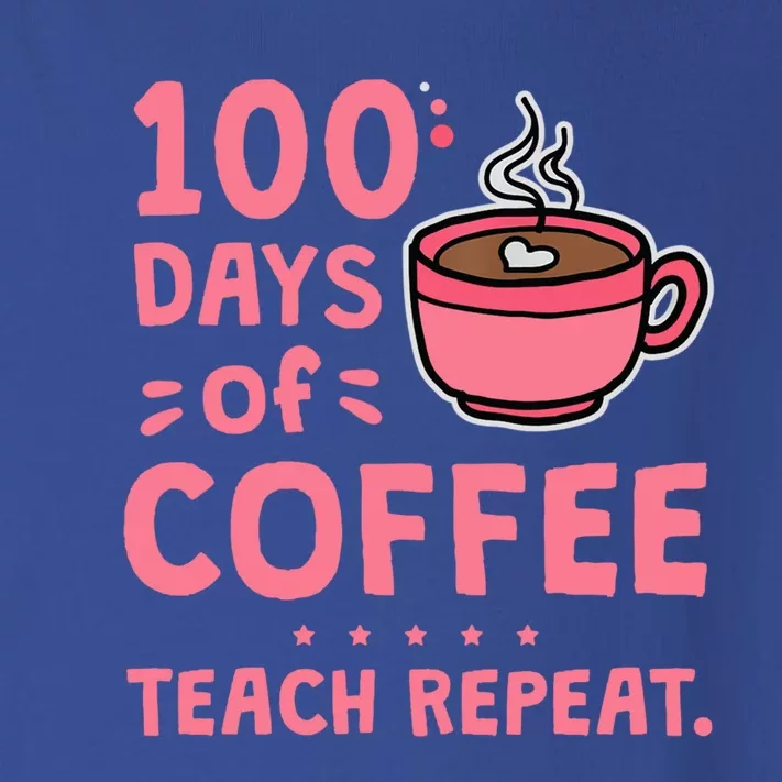 Teacher Appreciation 100 Days Of Coffee Teach Repeat Gift Toddler Long Sleeve Shirt