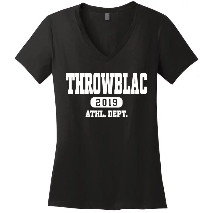 Throwblac Athl.Dept 2019 Women's V-Neck T-Shirt