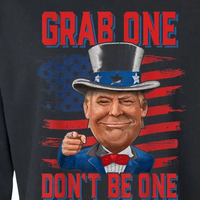 Trump American 4th Of July Grab One Dont Be One Uncle Cropped Pullover Crew